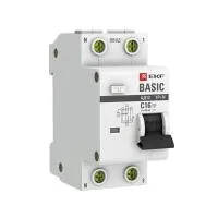 Выключатель автоматический дифференциального тока АД-12 1п+N 16А C 30мА тип АС Basic (электронный,) | DA12-16-30-bas | EKF — фото