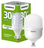 Лампа светодиодная HP 30Вт 230В 4000К E27 | LL-HP-30-230-40-E27-G | GENERICA — фото