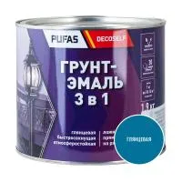 ПУФАС Грунт-эмаль 3 в 1 быстросохнущая голубая (глянц.) Decoself (1,9кг) — фото