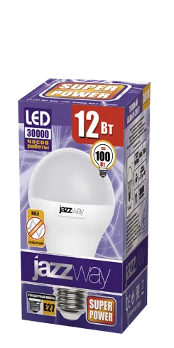 Лампа светодиодная LED 12Вт Е27 220В 3000К PLED- SP A60 груша | 1033703 | Jazzway — фото