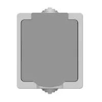 АЛЛЕГРО Розетка о/у, 1 гнездо, с/з, з/ш и крышкой, 16А, 230В, IP54, серая. 1282 — фото