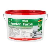 ПУФАС TAPETEN FARBE Краска для обоев интерьерная белая Основа А мороз. (5л=7,4кг) — фото