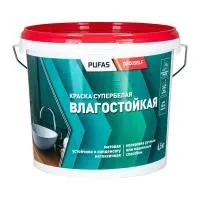 ПУФАС Краска влагостойкая белая Decoself мороз. (4,14л=6,5кг) КВ — фото