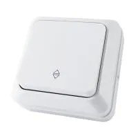 ЛАДОГА Переключатель о/у, 1 клавиша, б/инд, 10А, 230В, IP20, белый. SQ1801-0005 — фото