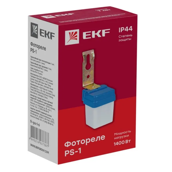 Фотореле PS-1 6А 1400Вт IP44 EKF PROxima | fr-ps-1-6 | EKF — фото