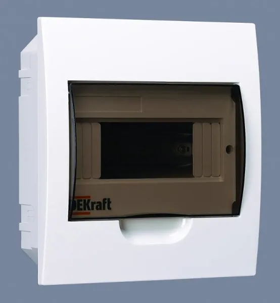 Корпус пластиковый встраиваемый 8 модулей, IP41, ЩРВ-П-8 | 31003DEK | DEKraft — фото