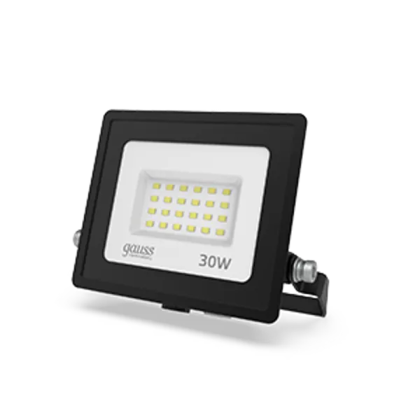 Прожектор светодиодный LED Elementary 30W 2100lm IP65 6500К черный ПРОМО 1/10 | 613100330P | Gauss — фото