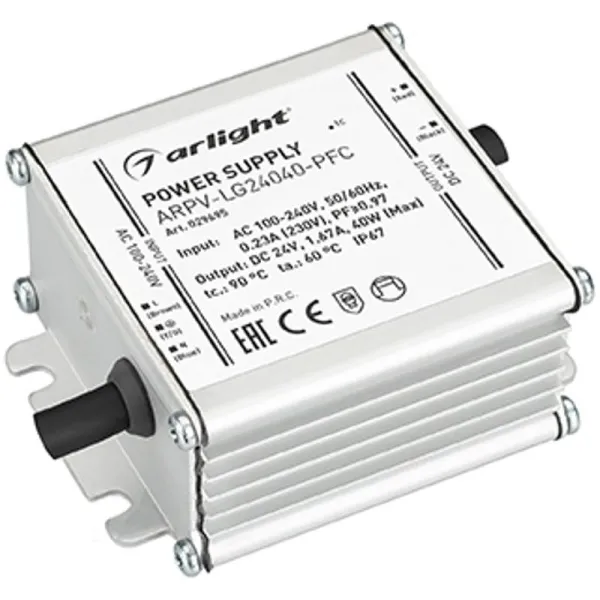 Блок питания ARPV-LG24040-PFC (24V, 1.67A, 40W) | 029695 | Arlight — фото