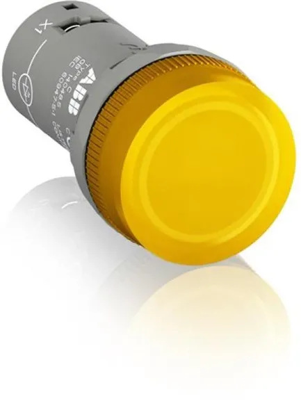 Лампа CL2-523Y желтая со встроенным светодиодом 230В AC | 1SFA619403R5233 | ABB — фото