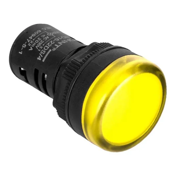 Индикатор ND16-22DS/2C желтый, компактный, встр. резистор, IP65 АС/DC24В (R) | 828115 | CHINT — фото