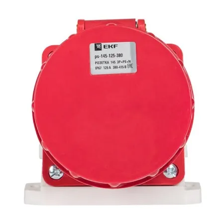 Розетка стационарная наружная 145 3Р+РЕ+N 125А 380В IP67 EKF PROxima | ps-145-125-380 | EKF — фото