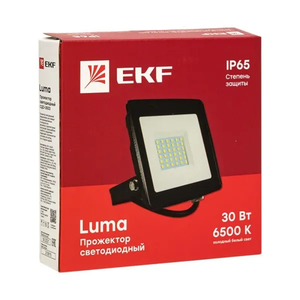 Прожектор светодиодный СДО-3003 30Вт 6500К IP65 EKF Basic | FLL-3003-30-6500 | EKF — фото