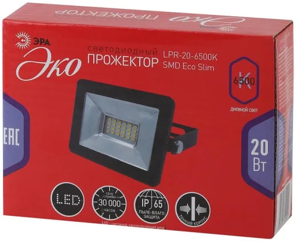 Прожекторы Eco LPR-20-6500К SMD Eco Slim 20Вт 1800Лм 6500K 126х87| Б0036379 | ЭРА — фото