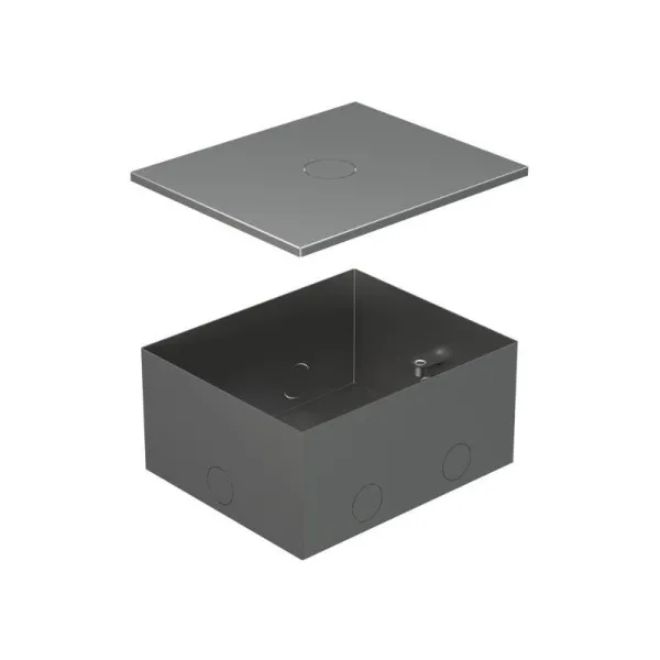 BOX/4 Металлическая коробка с крышкой для заливки в пол 159,6х133,6х75мм для люков 70040 | 70141 | Ecoplast