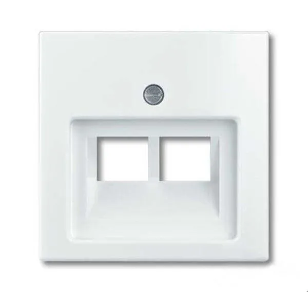 ABB Basic 55 Альп. белый Накладка 2-ой ТЛФ/комп розетки наклонной | 1753-0-0095  | 2CKA001753A0095 | ABB — фото