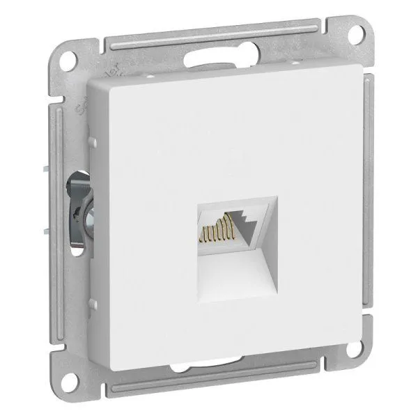 AtlasDesign Белый Розетка компьютерная RJ45, кат. 6A, механизм | ATN000186 | SE — фото