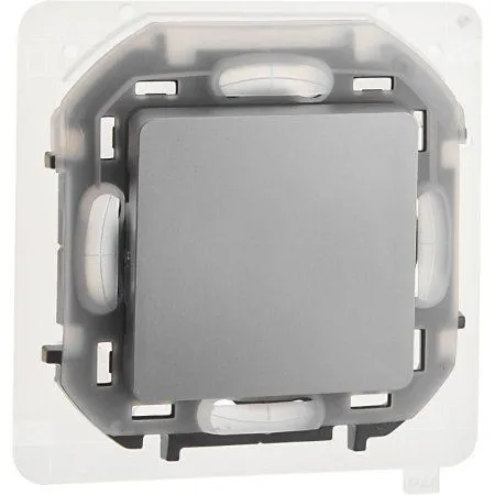 Inspiria Алюминий Переключатель проходной 1-клавишный С/У без рамки IP44 | 673672 | Legrand — фото