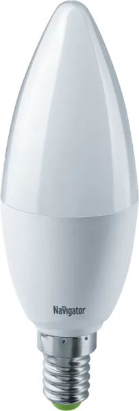 Лампа светодиодная LED 7Вт Е14 230В 4000К NLL-C37-7-230-4K-E14-FR свеча матовая | 94492 | Navigator — фото