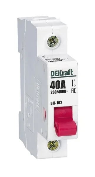Выключатель-разъединитель 1Р 40А ВН-102  |  17022DEK  | DEKraft — фото