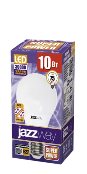 Лампа светодиодная LED 10Вт Е27 220В 3000К PLED- SP A60 груша | 1033697 | Jazzway — фото