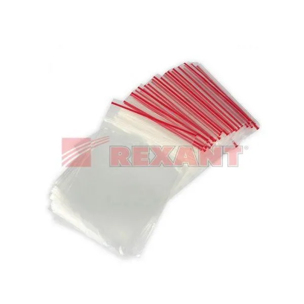 Пакеты с замком Zip Lock, ПВД размер 15 х 22 см, 35 кмк (уп. 100 шт) | 09-7015 | REXANT — фото