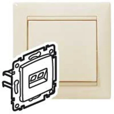 Valena Сл. кость Розетка комп(RJ45) 2-ая 5 кат.крепление винт с лапками | 774131 | Legrand — фото