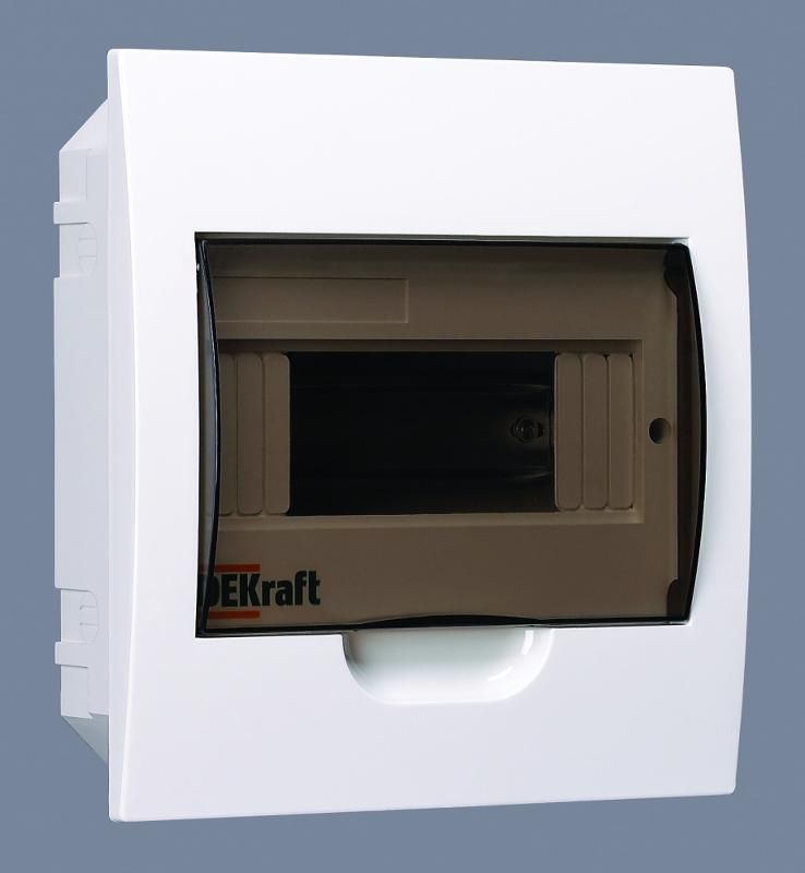 Корпус пластиковый встраиваемый 8 модулей, IP41, ЩРВ-П-8 | 31003DEK | DEKraft — фото