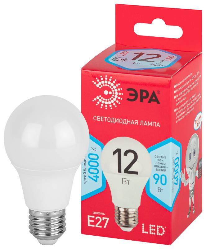 Лампа светодиодная LED A60-12W-840-E27 R (диод, груша, 12Вт, нейтр, E27) (10/100/2000) | Б0049636 | ЭРА — фото