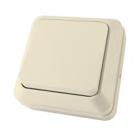 ЛАДОГА Выключатель о/у, 1 клавиша, б/инд, 10А, 230В, IP20, сл.кость. SQ1801-0002 — фото