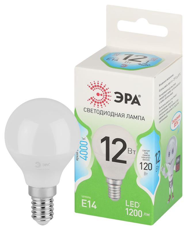 Лампа светодиодная  GREEN LINE LED P45-12W-840-E14 GL E14 12 Вт шар яркий белый свет | Б0067049 | ЭРА — фото
