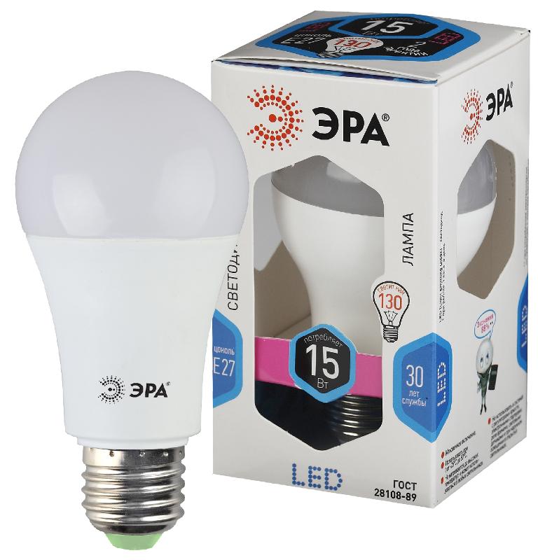 Лампа светодиодная LED 15Вт Е27 4000К СТАНДАРТ smd A60-15W-840-E27 | Б0033183 | ЭРА — фото