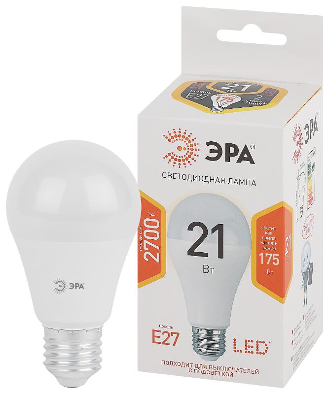 Лампа светодиодная LED 21Вт E27 2700К СТАНДАРТ груша | Б0035331 | ЭРА — фото