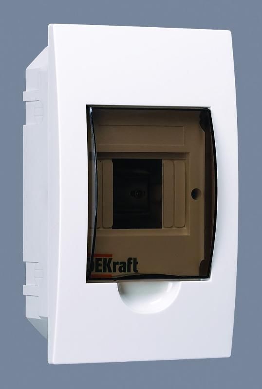 Корпус пластиковый встраиваемый 4 модуля, IP41, ЩРВ-П-4 | 31001DEK | DEKraft — фото