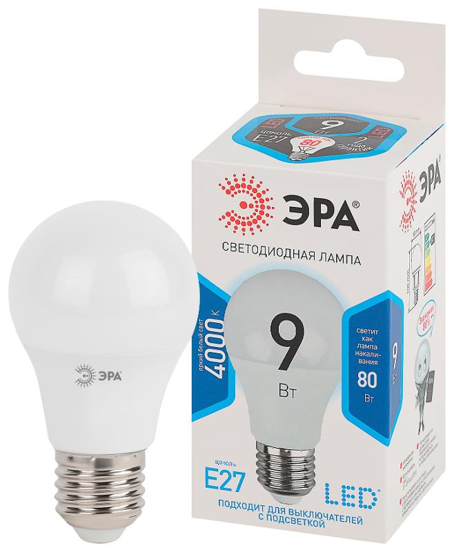 Лампа светодиодная LED A60-9W-840-E27 | Б0032247 | ЭРА — фото