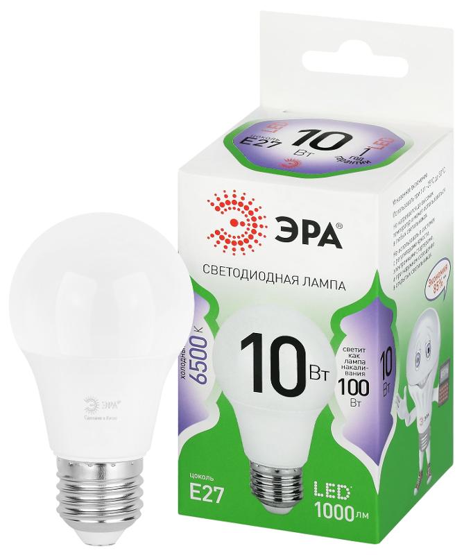 Лампа светодиодная  GREEN LINE LED A60-10W-865-E27 GL E27 10 Вт груша холодный свет | Б0067090 | ЭРА — фото