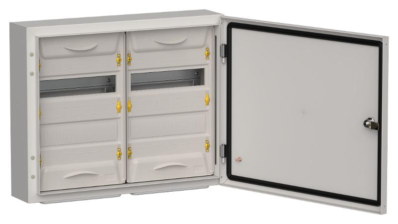 TITAN 5 Корпус металлический ЩРн-48 (2х24) 460х570х140 IP54 серый  | TI5-50-N-2X024-54-7035 | IEK — фото