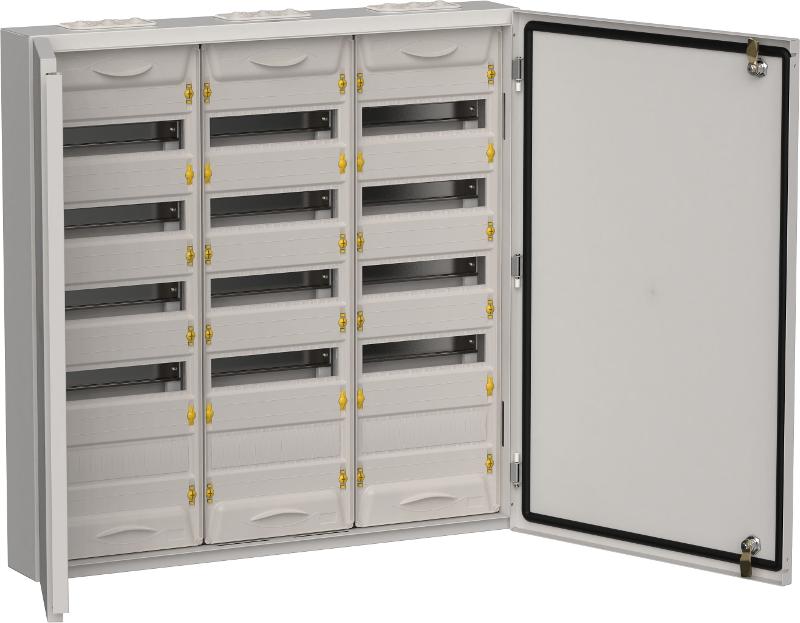 TITAN 5 Корпус металлический ЩРн-180 (3х60) 835х830х140 IP54 серый | TI5-50-N-3X060-54-7035 | IEK — фото