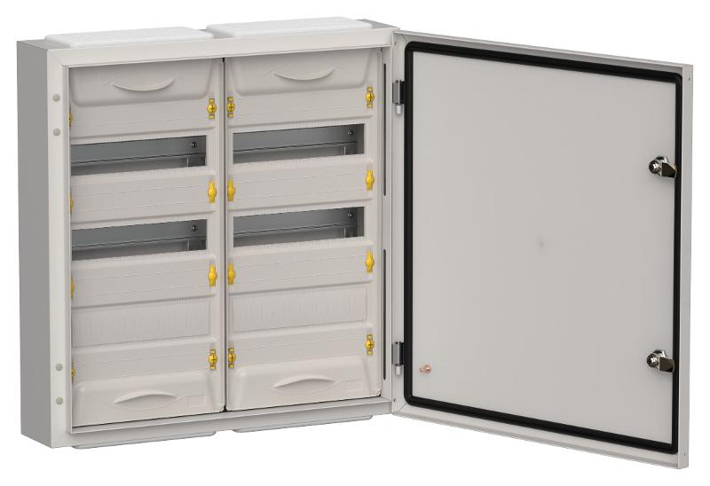 TITAN 5 Корпус металлический ЩРн-72 (2х36) 585х570х140 IP54 серый  | TI5-50-N-2X036-54-7035 | IEK — фото