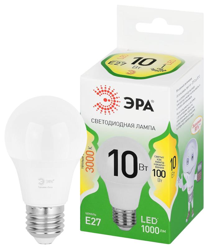 Лампа светодиодная  GREEN LINE LED A60-10W-830-E27 GL E27 10 Вт груша теплый свет | Б0067118 | ЭРА — фото