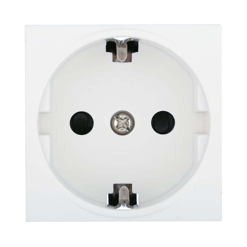 Розетка с з/к, со шторками (белый) LK45 | 851404 | Ecoplast