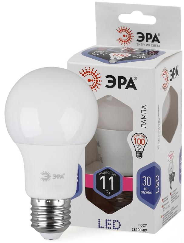 Лампа светодиодная LED 11Вт Е27 6000К smd A60-11W-860-E27 | Б0031394 | ЭРА — фото