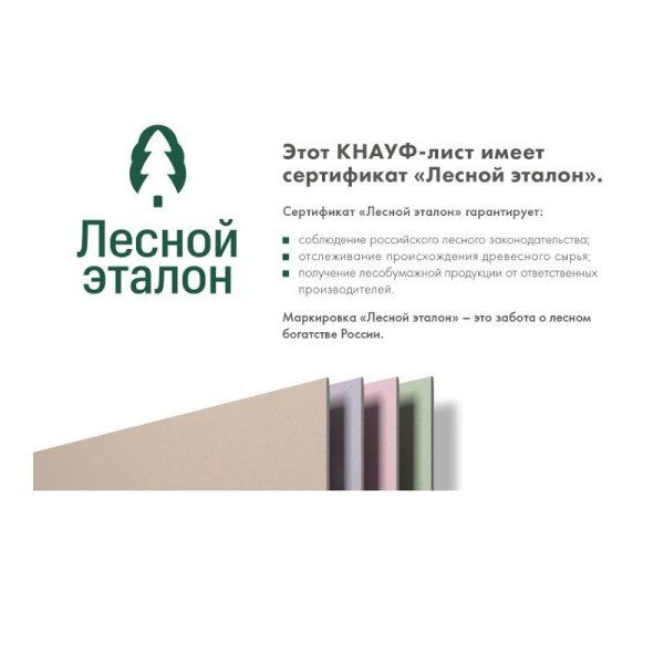 КНАУФ Гипсокартон огневодостойкий 2500х1200х12,5мм — фото