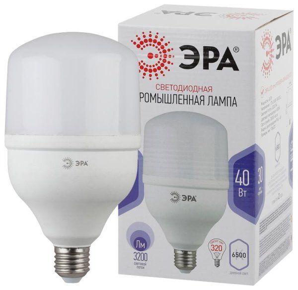 Лампа светодиодная LED POWER T120-40W-6500-E27 (диод, колокол, 40Вт, хол, E27) | Б0047644 | ЭРА — фото