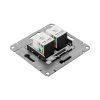 Механизм розетки RJ45 - 2шт, (cat5), чёрный Эпика EKF | UP1-SOB-2RJ45-5 | EKF — фото