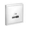 ArtGallery Белый Розетка USB A + тип-C 45Вт высокоскор.заряд. QC, PD, механизм | GAL000129 | SE — фото