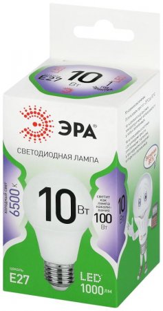 Лампа светодиодная  GREEN LINE LED A60-10W-865-E27 GL E27 10 Вт груша холодный свет | Б0067090 | ЭРА — фото