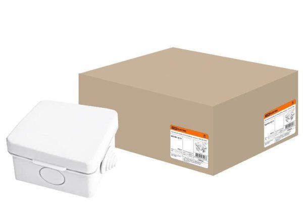 Коробка распределительная о/п 65х65х50мм, крышка, IP54, 4вх. | SQ1401-0111 | TDM