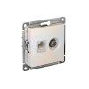 AtlasDesign Жемчуг Розетка 2-ая комп+TV, RJ45+TV, кат.5E, механизм | ATN000489 | SE — фото