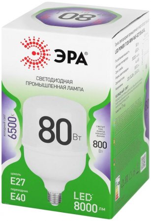 Лампа светодиодная  GREEN LINE LED POWER T120-80W-865-E27/E40 GL Е27/Е40 80 Вт колокол холодный свет | Б0067066 | ЭРА — фото