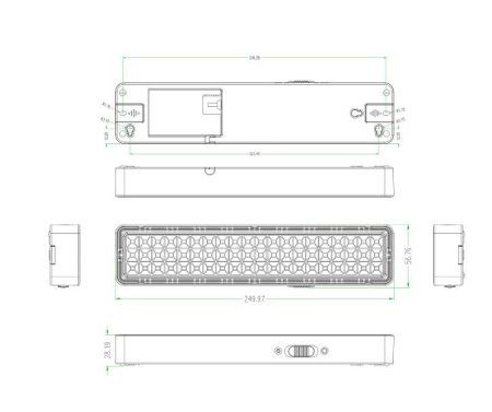 Светильник аварийного освещения непостоянный светодиодный DBA-103-0-20 60LED 5ч IP20 | Б0044396 | ЭРА — фото